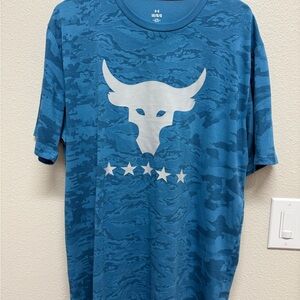 Under Armour Blue Camo Bull Graphic Tee